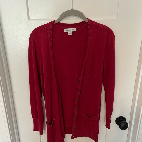 2 Liz Claiborne button cardigans size medium - Picture 4 of 5